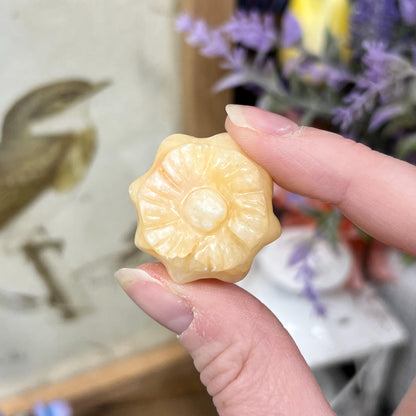 Calcite Pumpkin | Crystal Pumpkin Carving | Yellow Calcite