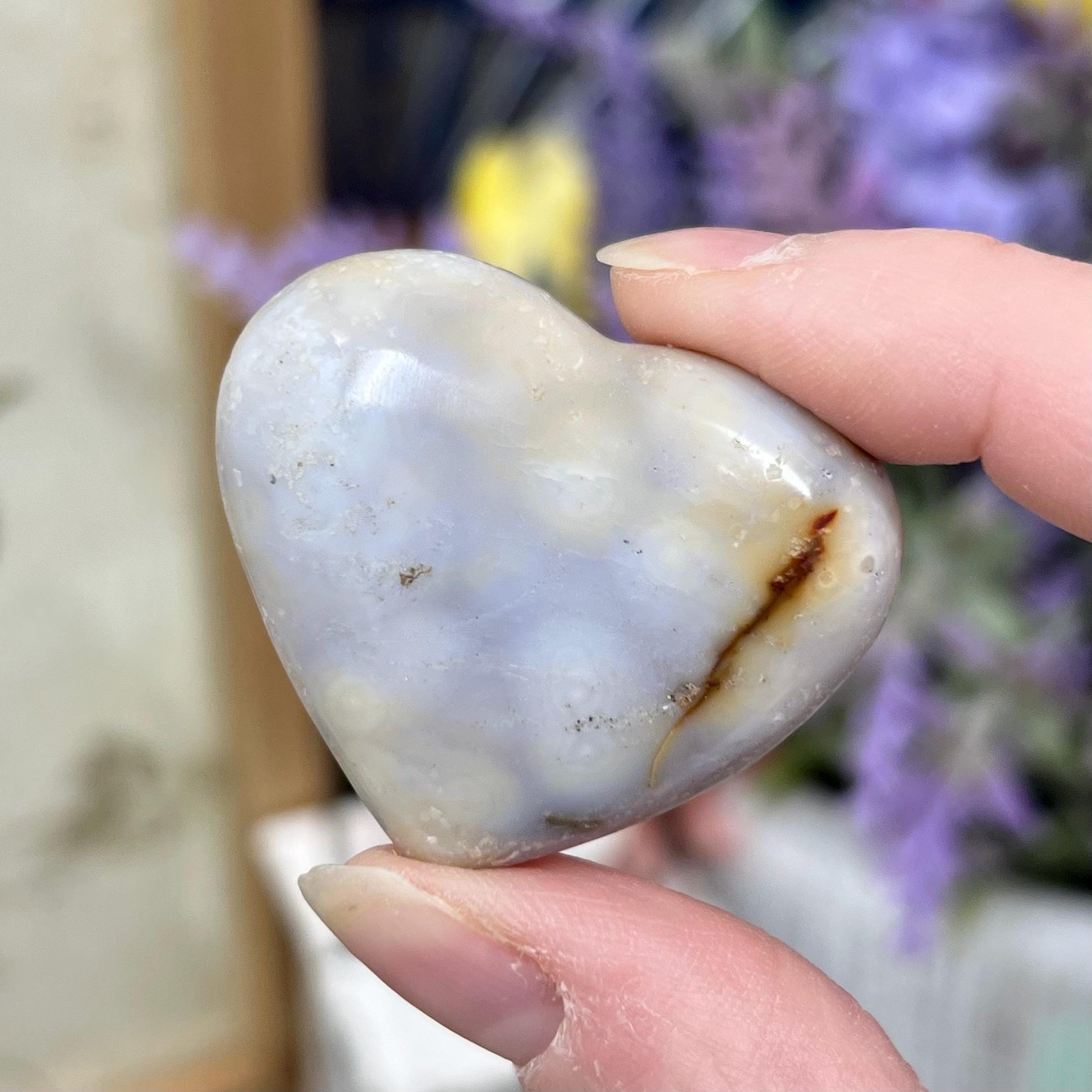 Sea Jasper Heart | Orbicular Sea Jasper | Crystal Heart Carving