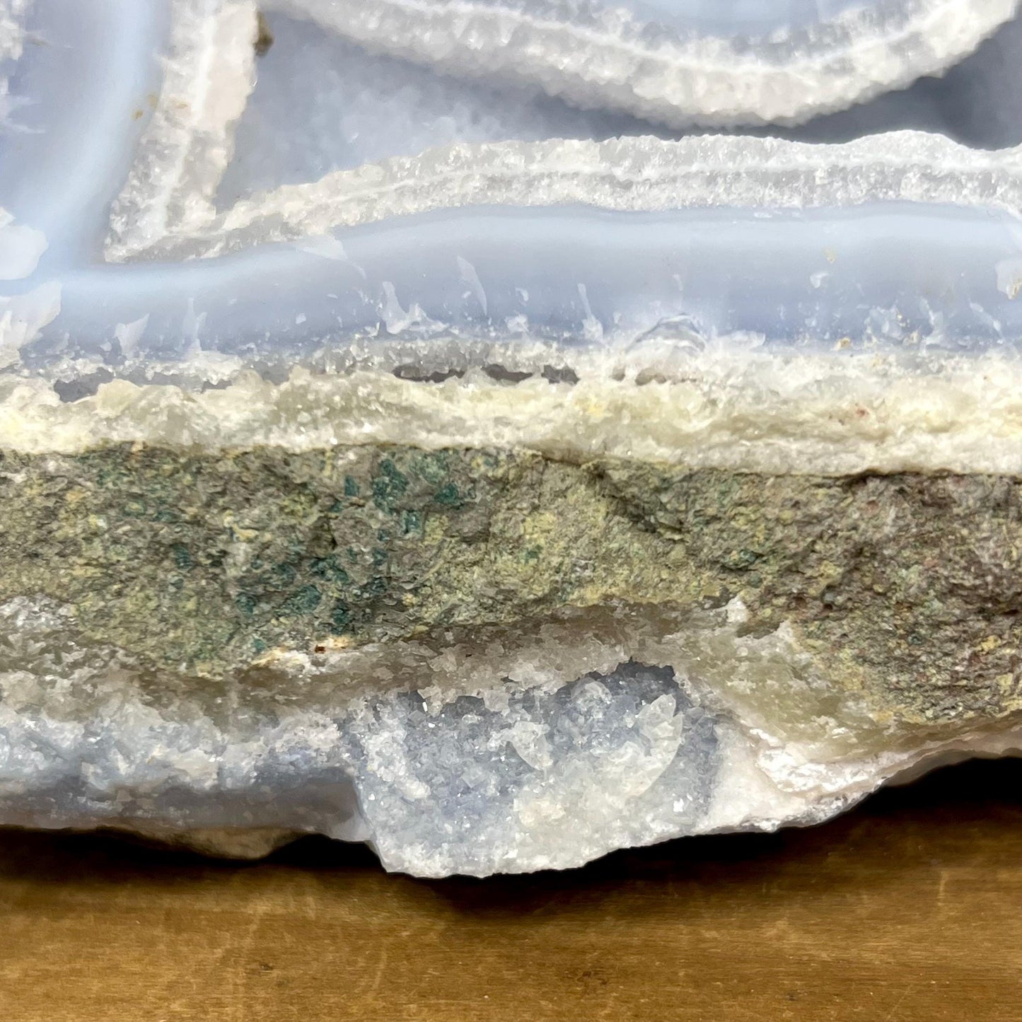 XL High Quality Raw Blue Lace Agate Geode | Druzy Blue Lace Agate