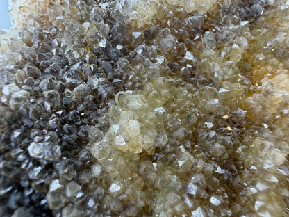 XL Cubic Fluorite with Quartz Druzy Overgrowth | Cubic Fluorite & Sparkling Quartz | Fluorite Cabinet Specimen | Mineral Specimen