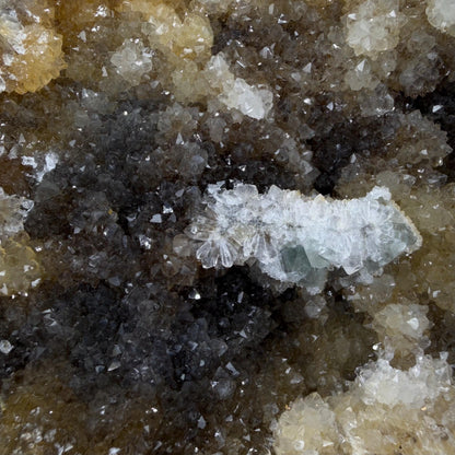 XL Cubic Fluorite with Quartz Druzy Overgrowth | Cubic Fluorite & Sparkling Quartz | Fluorite Cabinet Specimen | Mineral Specimen