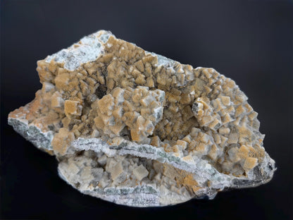 XL Cubic Fluorite with Quartz Druzy Overgrowth | Cubic Fluorite & Sparkling Quartz | Fluorite Cabinet Specimen | Mineral Specimen