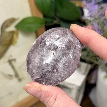 Unique Anhydrite Palm Stone | Rare Purple Anhydrite