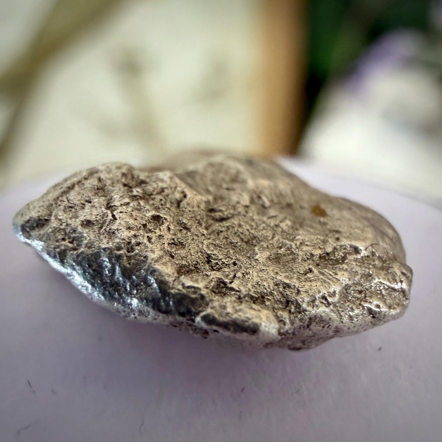 Native Silver-Copper ‘Half-Breed’ Nugget | 4.35g | Native Silver + Michigan Copper | Natural Copper Formation | Keweenaw Peninsula, Michigan