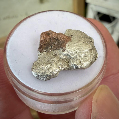 Native Silver-Copper ‘Half-Breed’ Nugget | 4.35g | Native Silver + Michigan Copper | Natural Copper Formation | Keweenaw Peninsula, Michigan