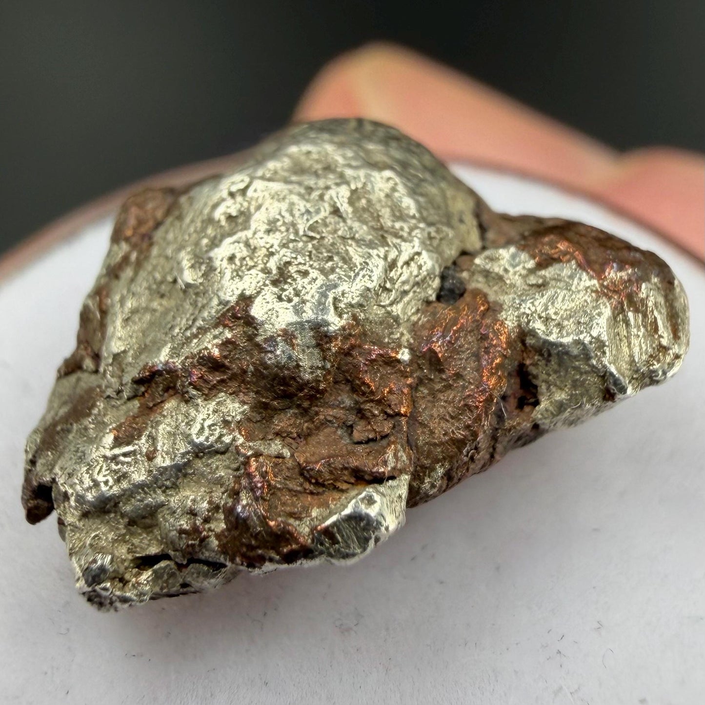 Native Silver-Copper ‘Half-Breed’ Nugget | 5.64g | Native Silver + Michigan Copper | Natural Copper Formation | Keweenaw Peninsula, Michigan