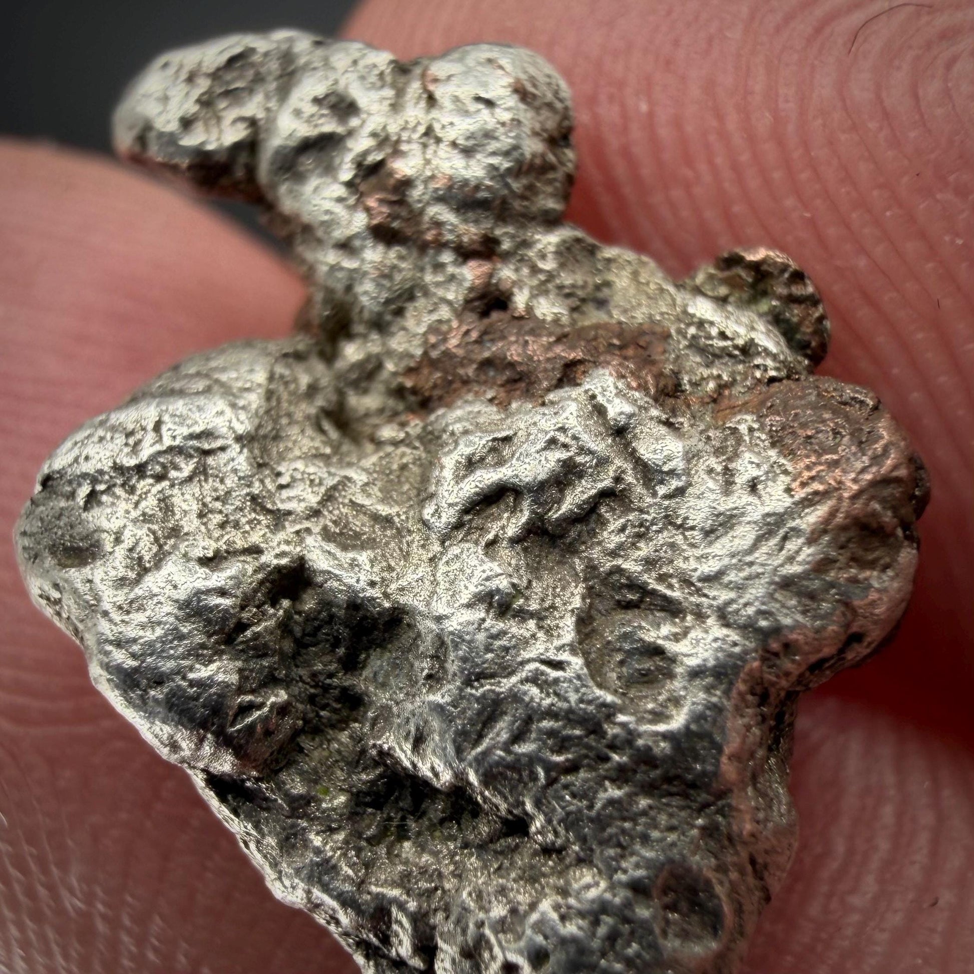 Native Silver ‘Half-Breed’ Nugget | 4.35g | Native Silver + Michigan Copper | Natural Copper Formation | Keweenaw Peninsula, Michigan