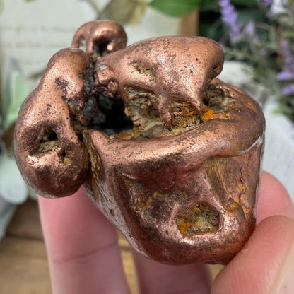 Large Native Copper Nugget | 193 grams | 0.425 lbs | Michigan Copper | Natural Copper Specimen | Keweenaw Copper