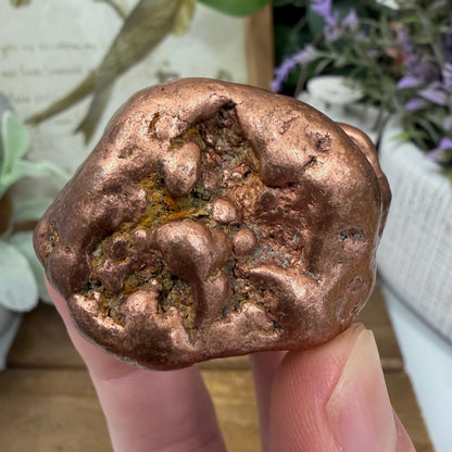 Large Native Copper Nugget | 193 grams | 0.425 lbs | Michigan Copper | Natural Copper Specimen | Keweenaw Copper