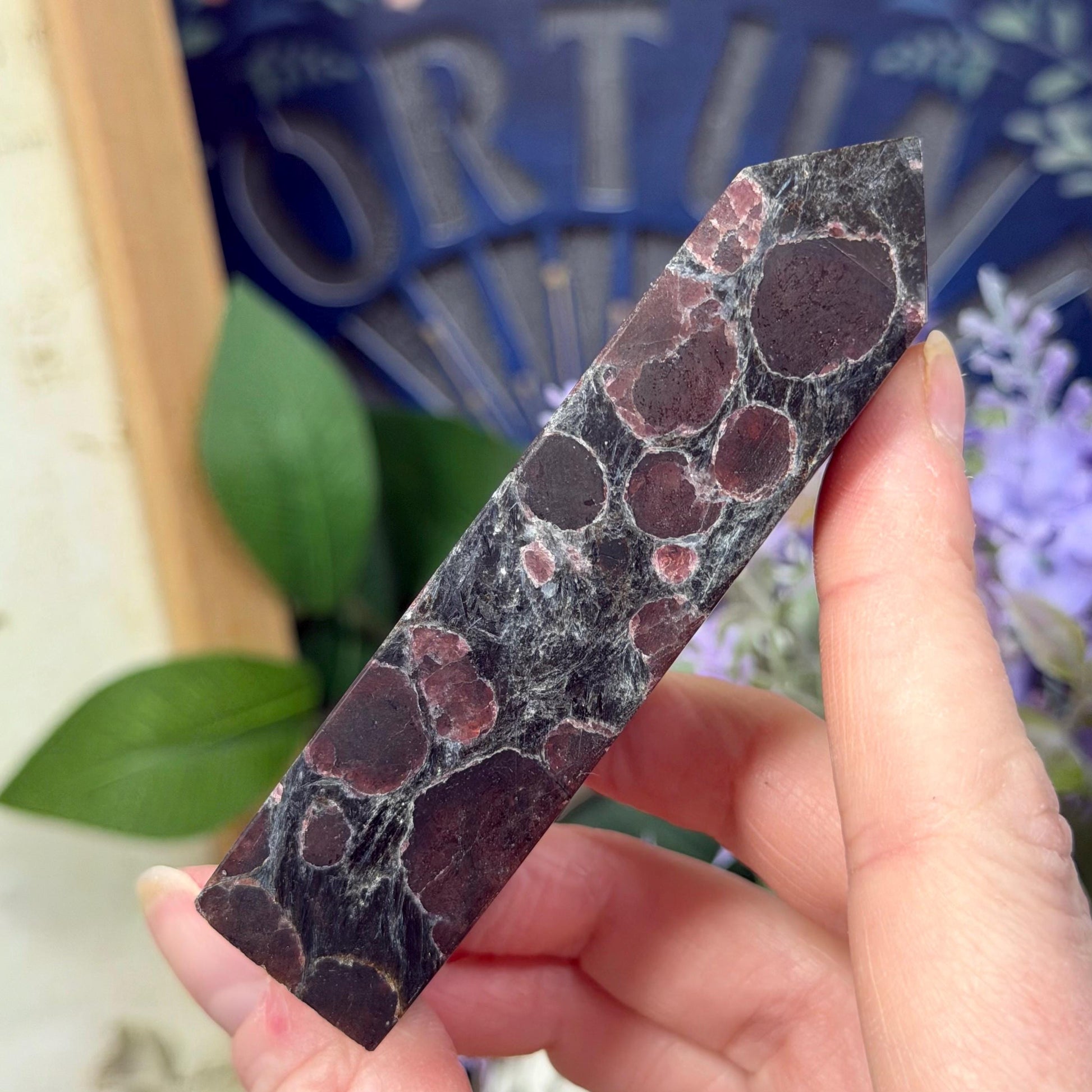 Arfvedsonite Tower | Arfvedsonite and Garnet