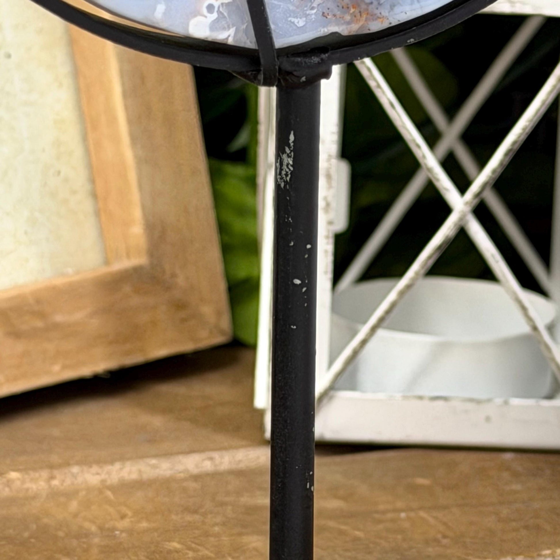 Sea Jasper Howling Wolf on Stand | Crystal Wolf Carving | Crystal Moon | Colorful Agate