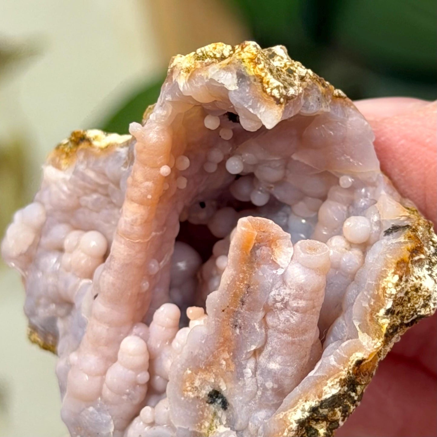 Raw Pink Botryoidal Chalcedony Specimen from Morocco | Chalcedony Geode