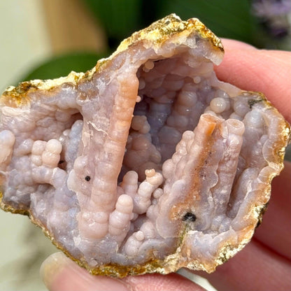 Raw Pink Botryoidal Chalcedony Specimen from Morocco | Chalcedony Geode