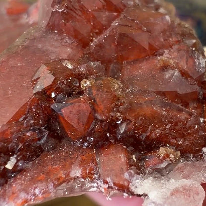High Quality Moroccan Hematoid Quartz Cluster | Red Hematite Quartz | Red Dragon Hematoid Quartz | Fire Quartz Cluster