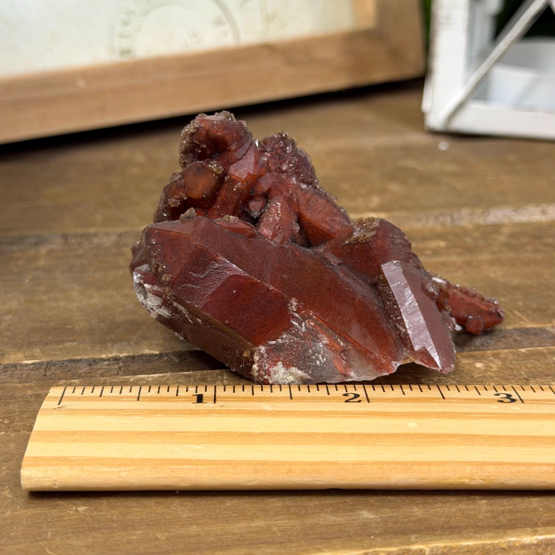 High Quality Moroccan Hematoid Quartz Cluster | Red Hematite Quartz | Red Dragon Hematoid Quartz | Fire Quartz Cluster