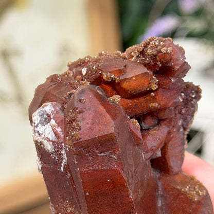 High Quality Moroccan Hematoid Quartz Cluster | Red Hematite Quartz | Red Dragon Hematoid Quartz | Fire Quartz Cluster