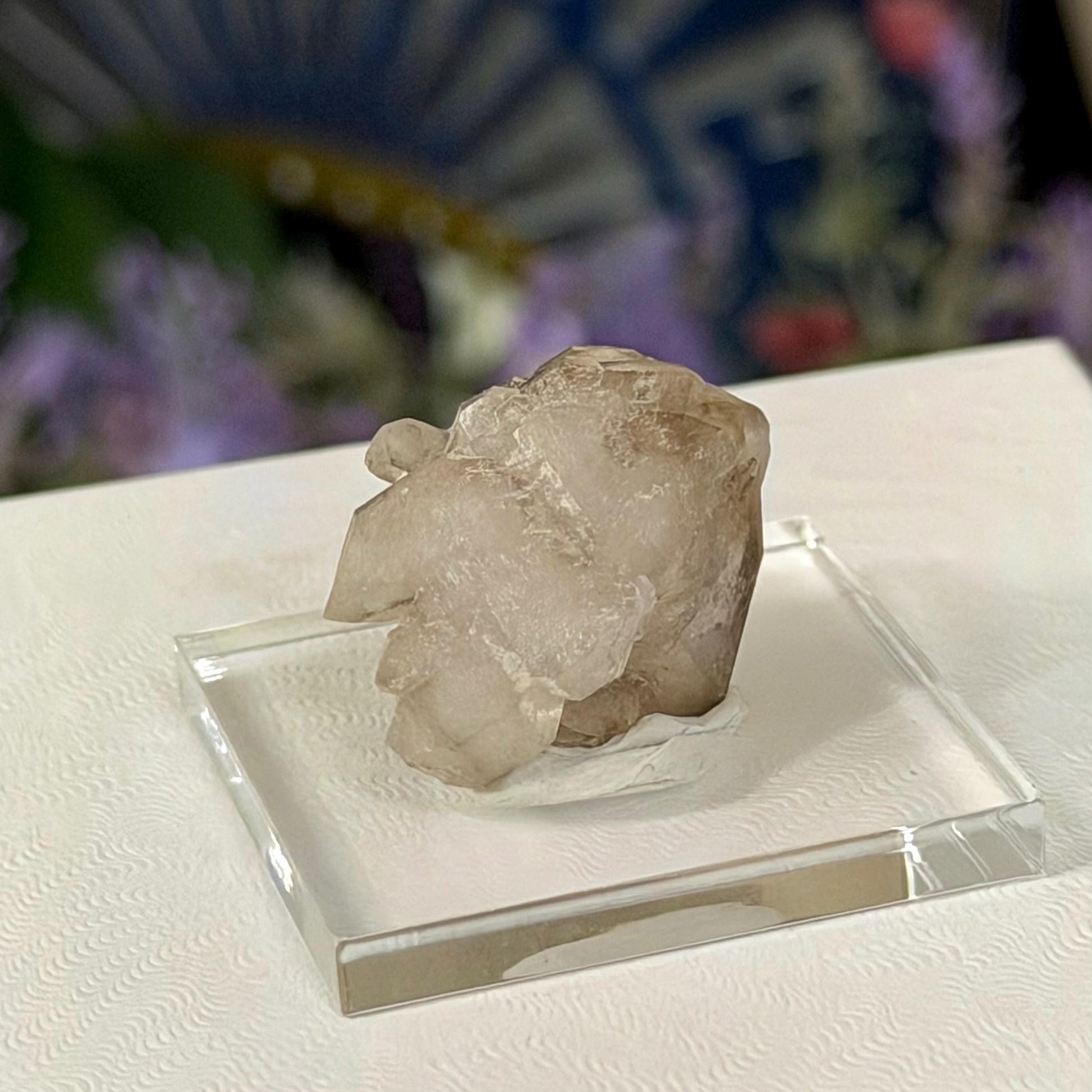 Rare Elestial Smoky Quartz Over Crystallized Rose Quartz Specimen from Minas Gerais, Brazil | Canga Rosa Cluster | Smoky Rose Quartz