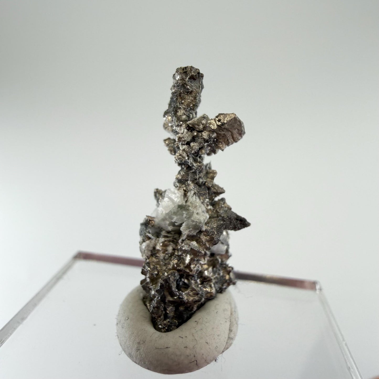 Native Silver on Calcite – Morocco | 3.89g Small Crystalline Dendritic Silver Specimen | Rare Natural Silver Mineral | Collector Display