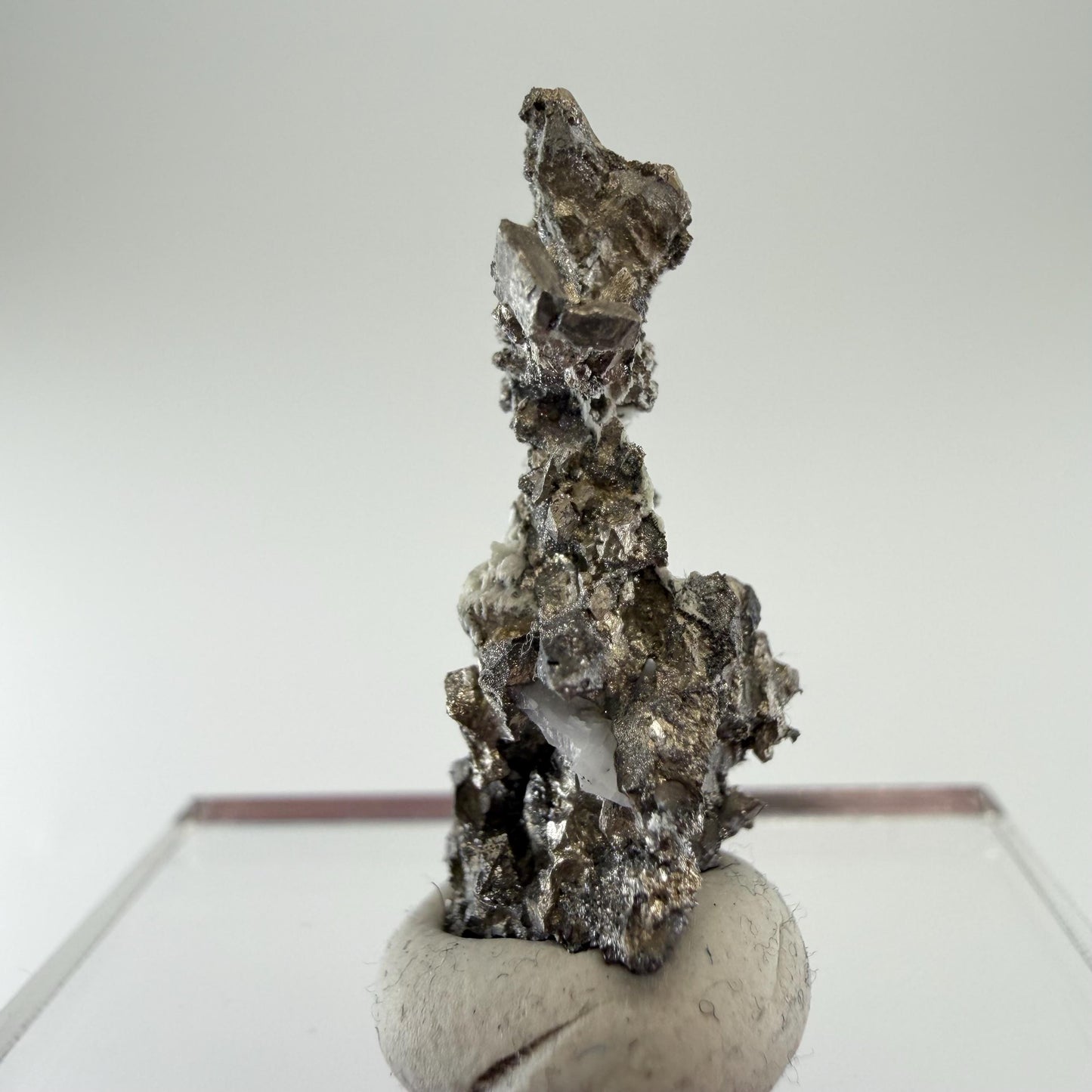 Native Silver on Calcite – Morocco | 3.89g Small Crystalline Dendritic Silver Specimen | Rare Natural Silver Mineral | Collector Display