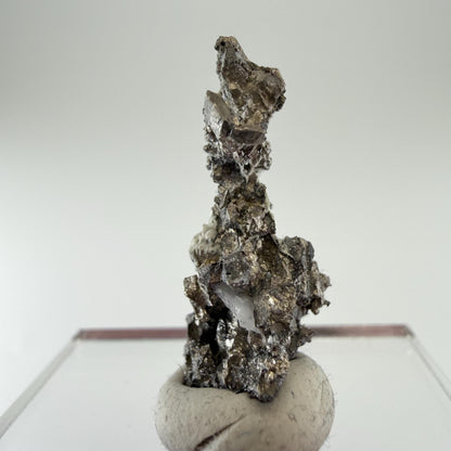 Native Silver on Calcite – Morocco | 3.89g Small Crystalline Dendritic Silver Specimen | Rare Natural Silver Mineral | Collector Display