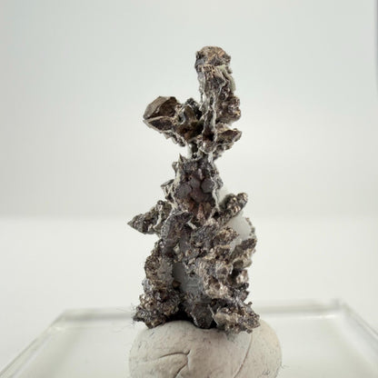 Native Silver on Calcite – Morocco | 3.89g Small Crystalline Dendritic Silver Specimen | Rare Natural Silver Mineral | Collector Display