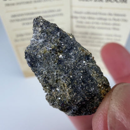 Historic Silver Ore | 8g | Silver-Bearing Galena & Pyrite from Park City, Utah | Judge Daly Mine | Certified Provenance/Display Card (#005)