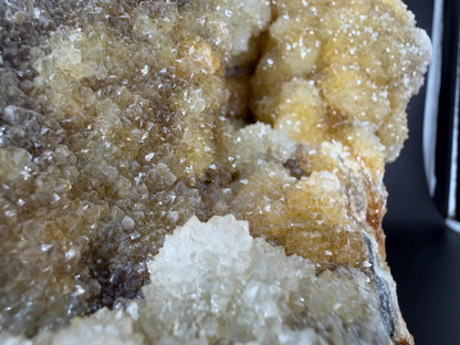 XL Cubic Fluorite with Quartz Druzy Overgrowth | Cubic Fluorite & Sparkling Quartz | Fluorite Cabinet Specimen | Mineral Specimen