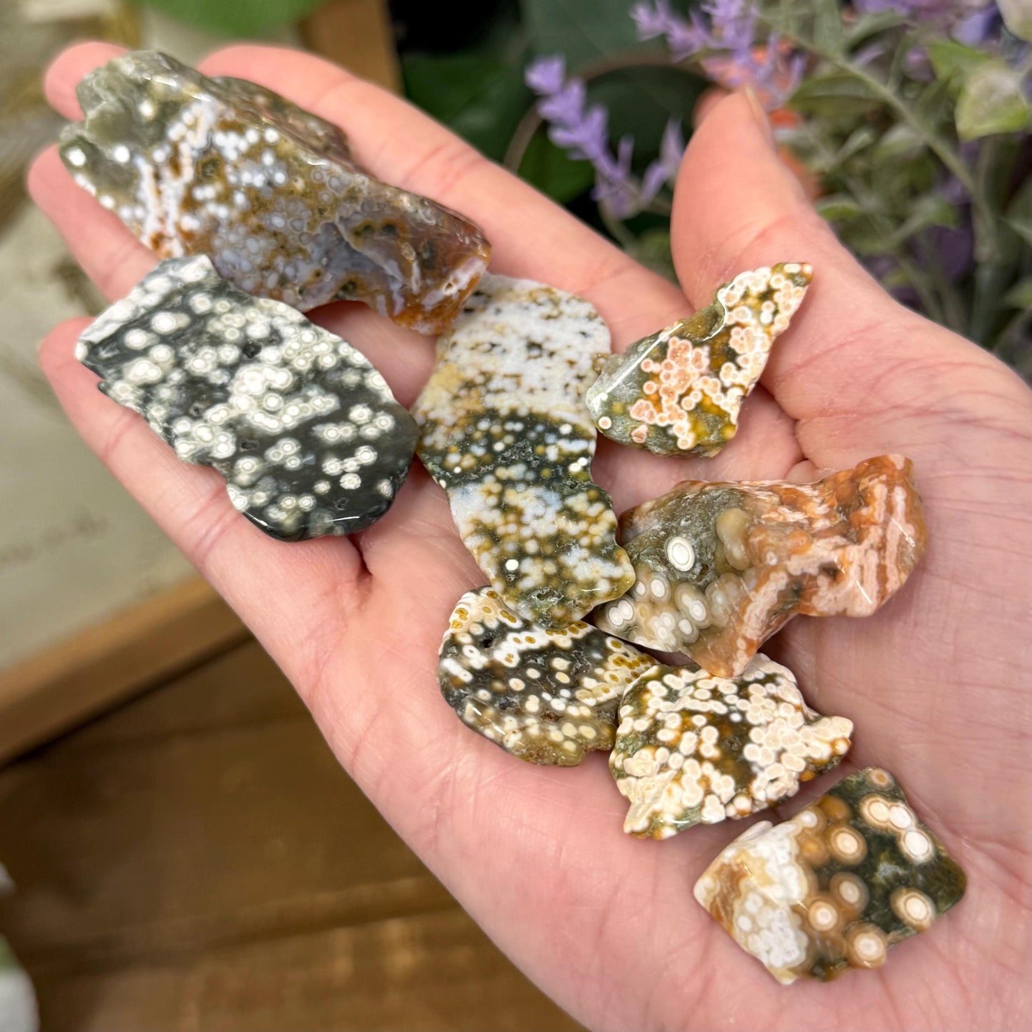 Ocean Jasper Tumble Set | Marovato OJ | Colorful Ocean Jasper Tumbles | Druzy Ocean Jasper