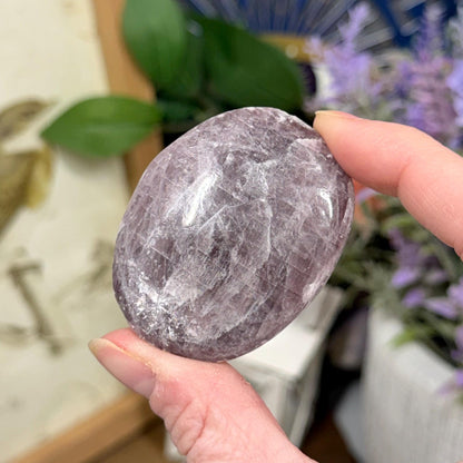 Unique Anhydrite Palm Stone | Rare Purple Anhydrite