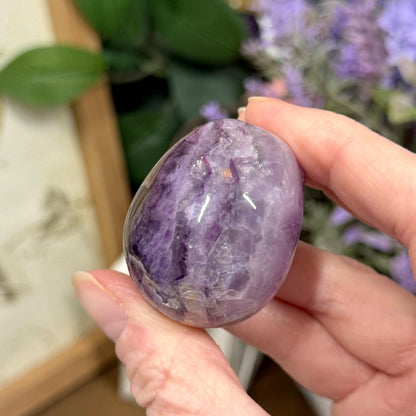 Small Purple Fluorite Skull | Banded Fluorite Crystal Skull