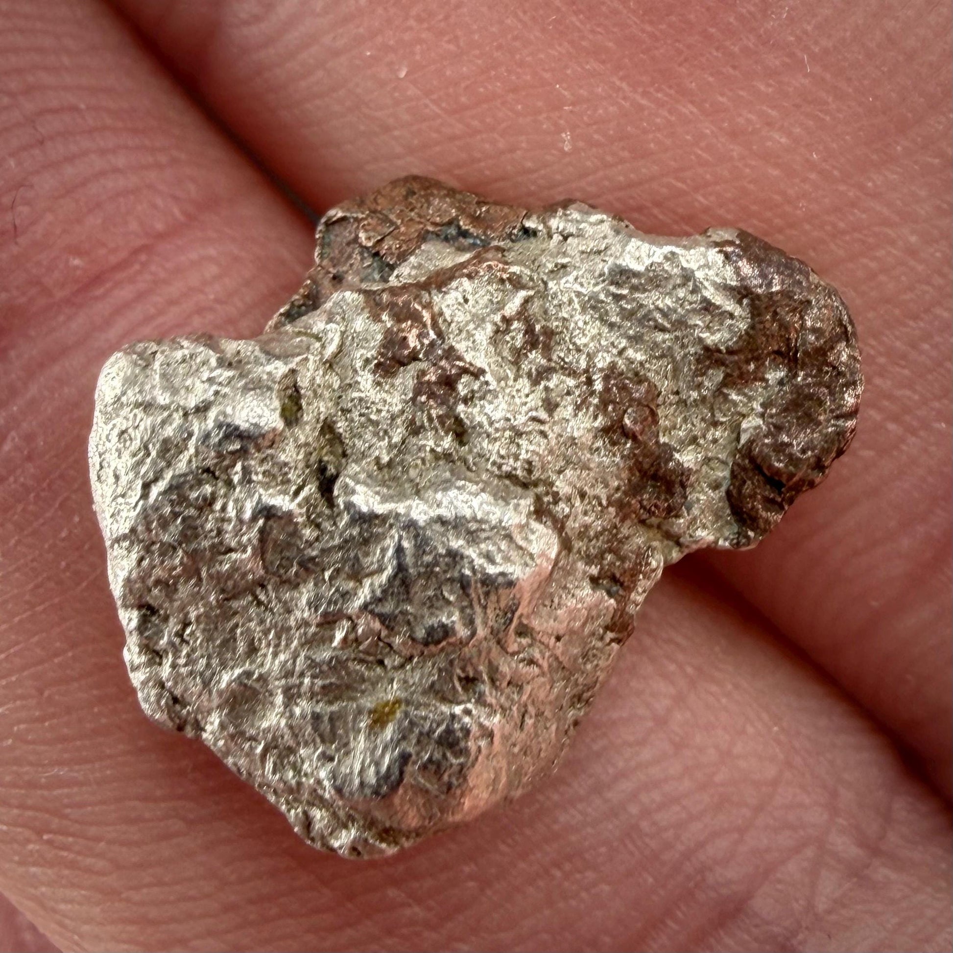 Native Silver-Copper ‘Half-Breed’ Nugget | 4.35g | Native Silver + Michigan Copper | Natural Copper Formation | Keweenaw Peninsula, Michigan