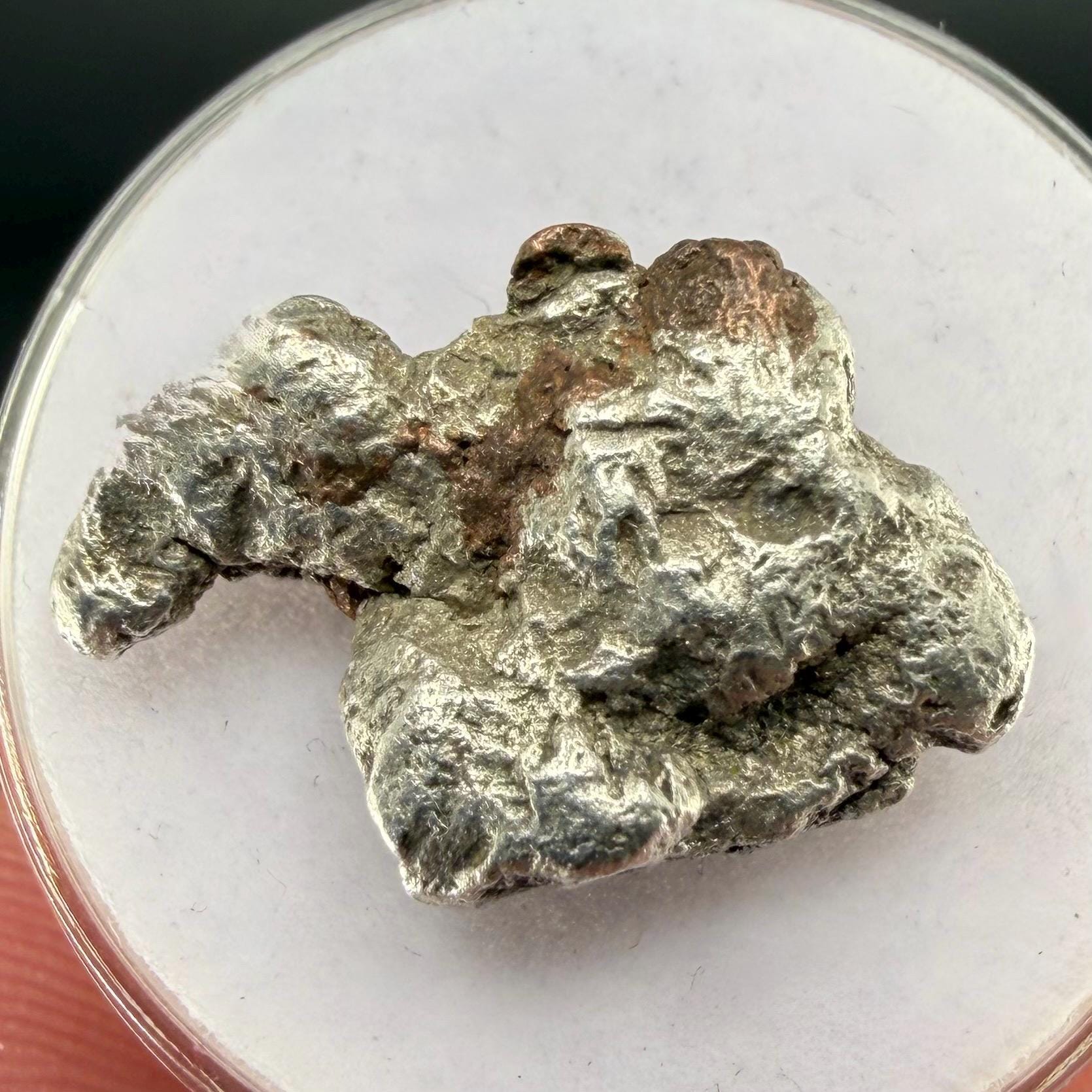 Native Silver ‘Half-Breed’ Nugget | 4.35g | Native Silver + Michigan Copper | Natural Copper Formation | Keweenaw Peninsula, Michigan