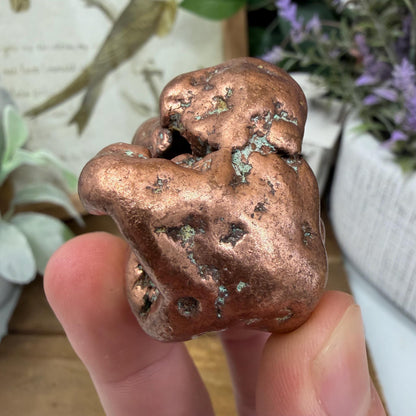 Large Native Copper Nugget | 193 grams | 0.425 lbs | Michigan Copper | Natural Copper Specimen | Keweenaw Copper
