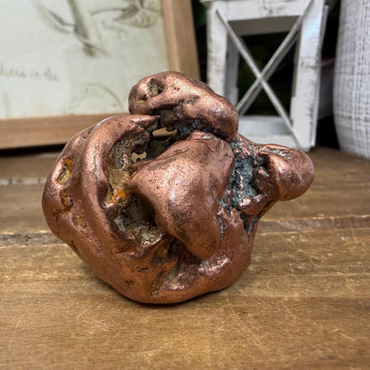 Large Native Copper Nugget | 193 grams | 0.425 lbs | Michigan Copper | Natural Copper Specimen | Keweenaw Copper