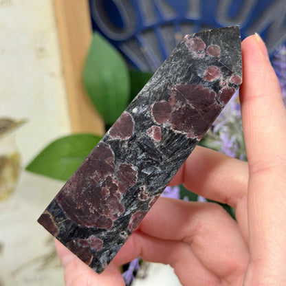 Arfvedsonite Tower | Arfvedsonite and Garnet