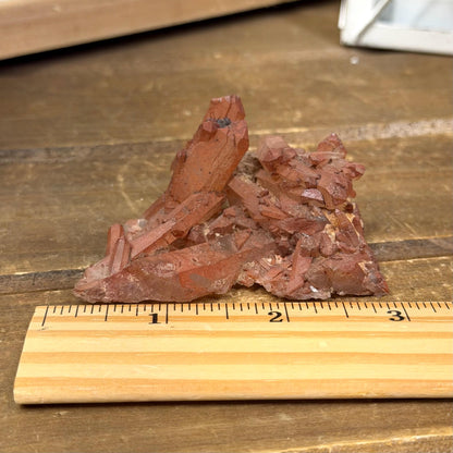 Hematite Quartz Cluster | Tangerine Quartz | Quartz with Iron Oxide Coating | Orange Quartz Specimen