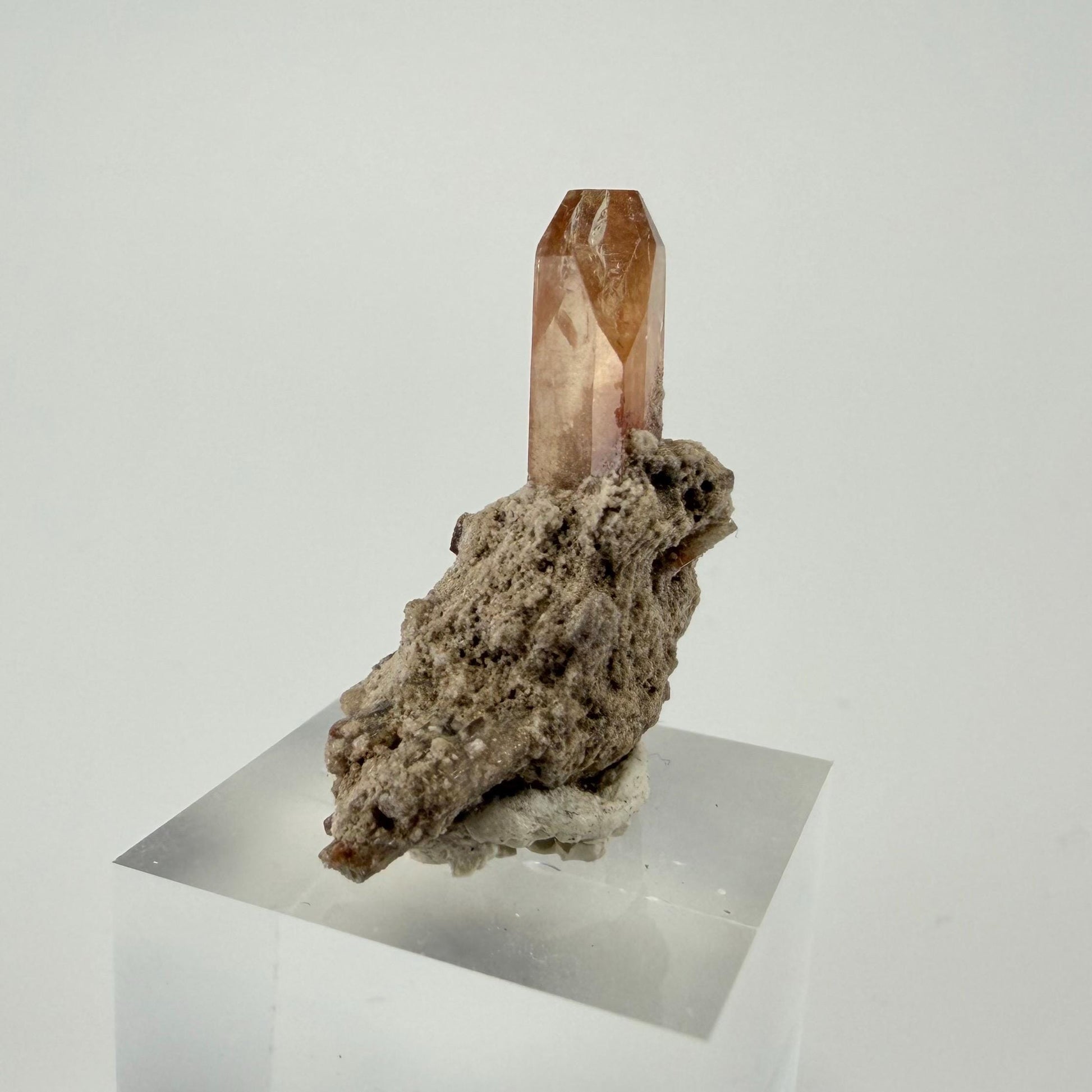 Utah Topaz Crystal on Matrix | Natural Champagne Topaz from the Thomas Range | Utah Mineral Specimen