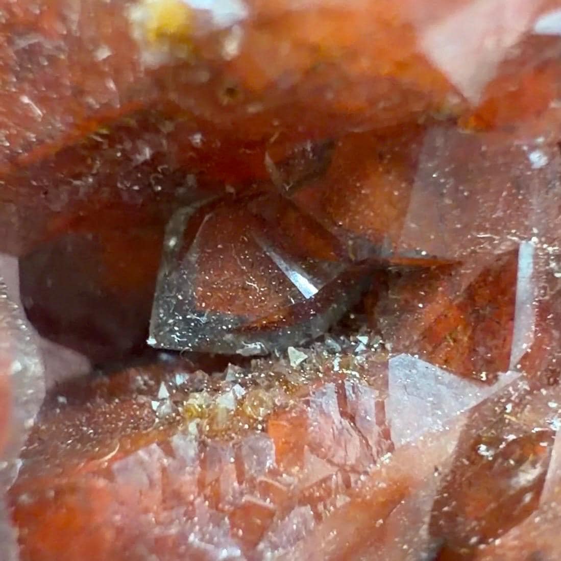 High Quality Moroccan Hematoid Quartz Cluster | Red Hematite Quartz | Red Dragon Hematoid Quartz | Fire Quartz Cluster