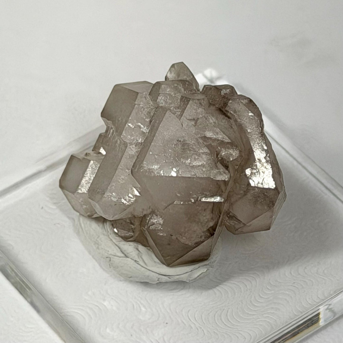 Rare Elestial Smoky Quartz Over Crystallized Rose Quartz Specimen from Minas Gerais, Brazil | Canga Rosa Cluster | Smoky Rose Quartz