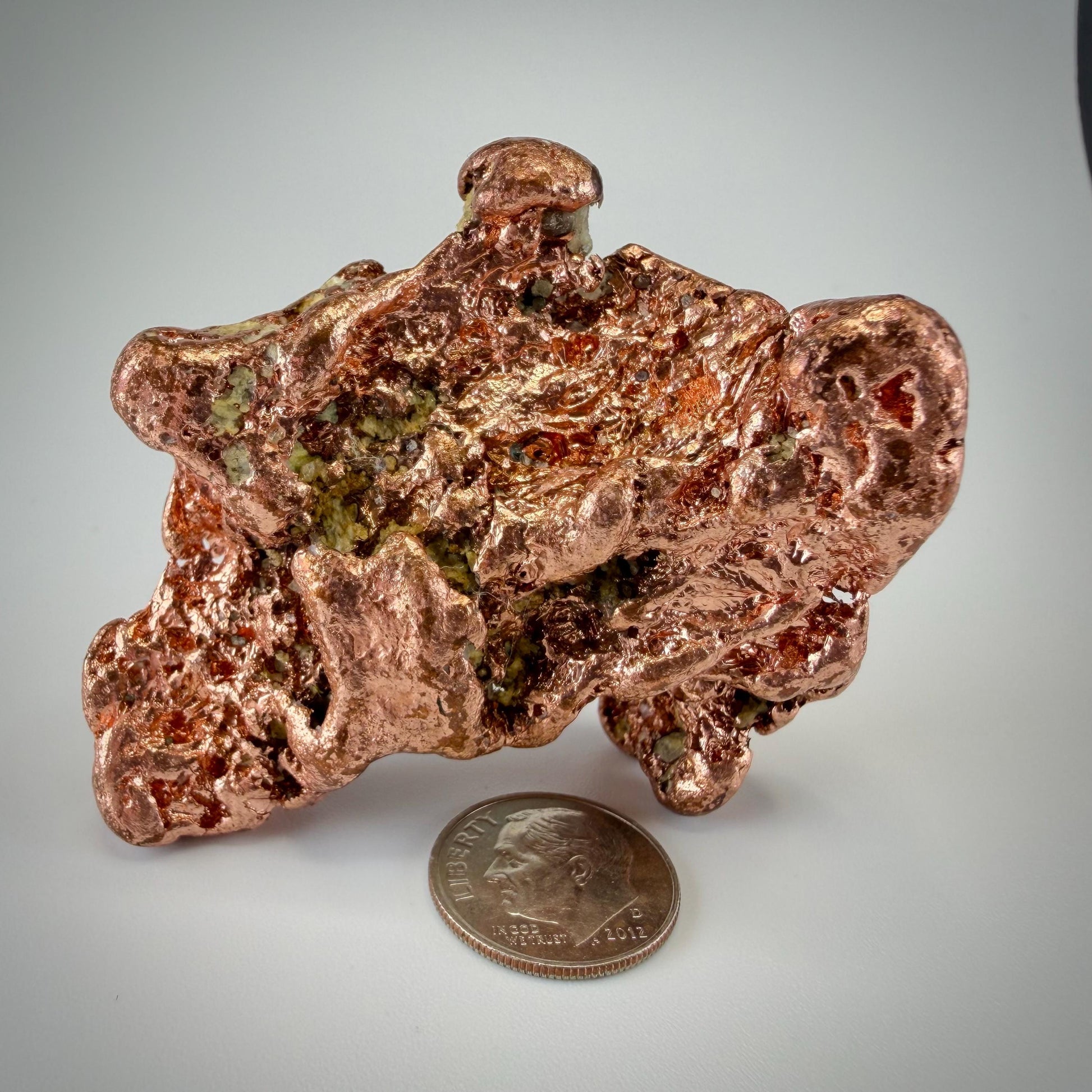 Native Copper Specimen | Display-Grade Michigan Vein Copper | 138 grams | Michigan Copper | Large Natural Copper Nugget | Keweenaw Copper