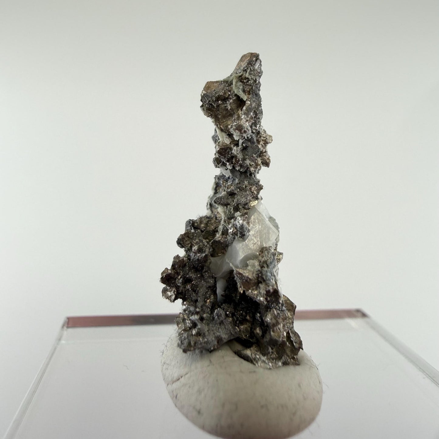 Native Silver on Calcite – Morocco | 3.89g Small Crystalline Dendritic Silver Specimen | Rare Natural Silver Mineral | Collector Display