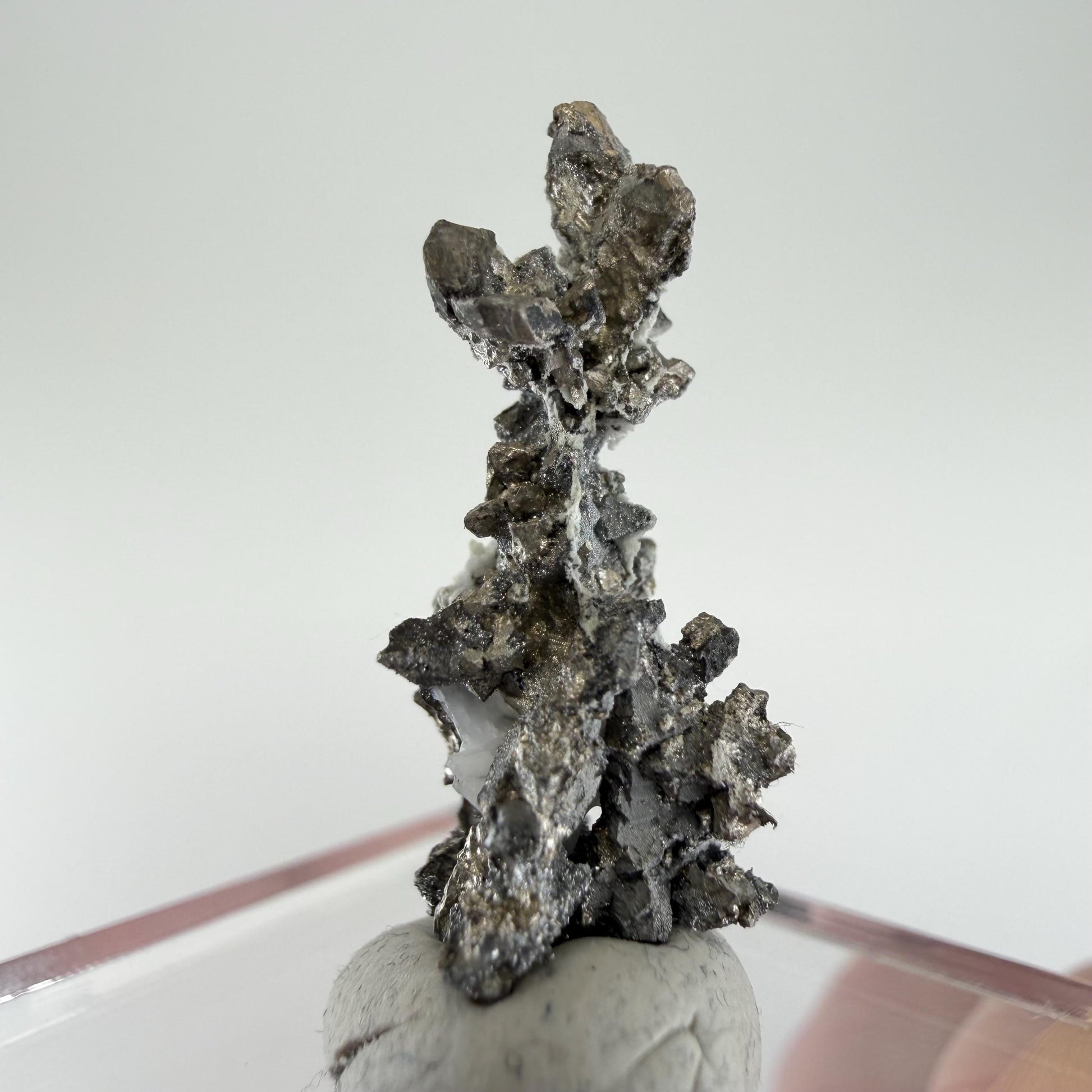Native Silver on Calcite – Morocco | 3.89g Small Crystalline Dendritic Silver Specimen | Rare Natural Silver Mineral | Collector Display