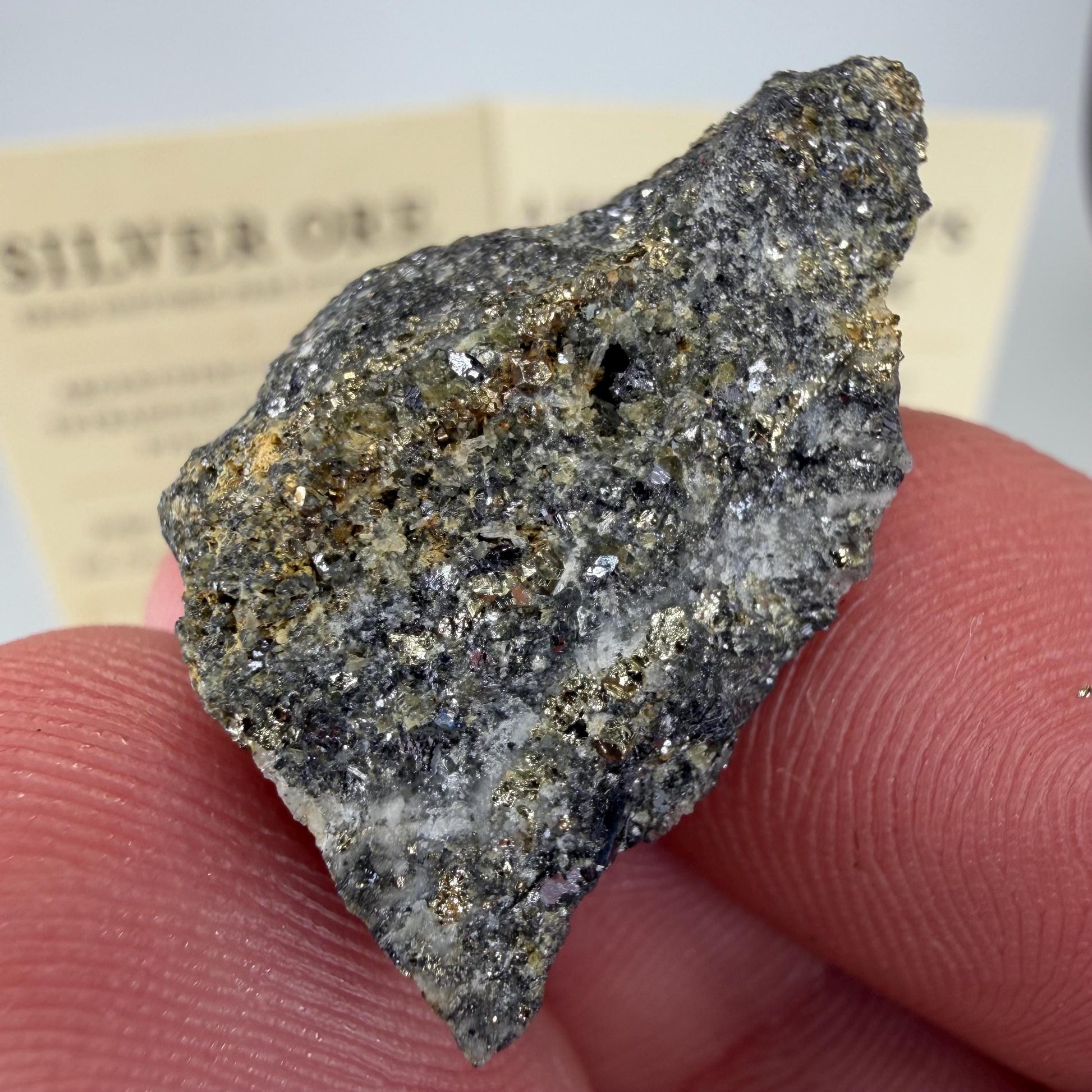 Historic Silver Ore | 8g | Silver-Bearing Galena & Pyrite from Park City, Utah | Judge Daly Mine | Certified Provenance/Display Card (#005)