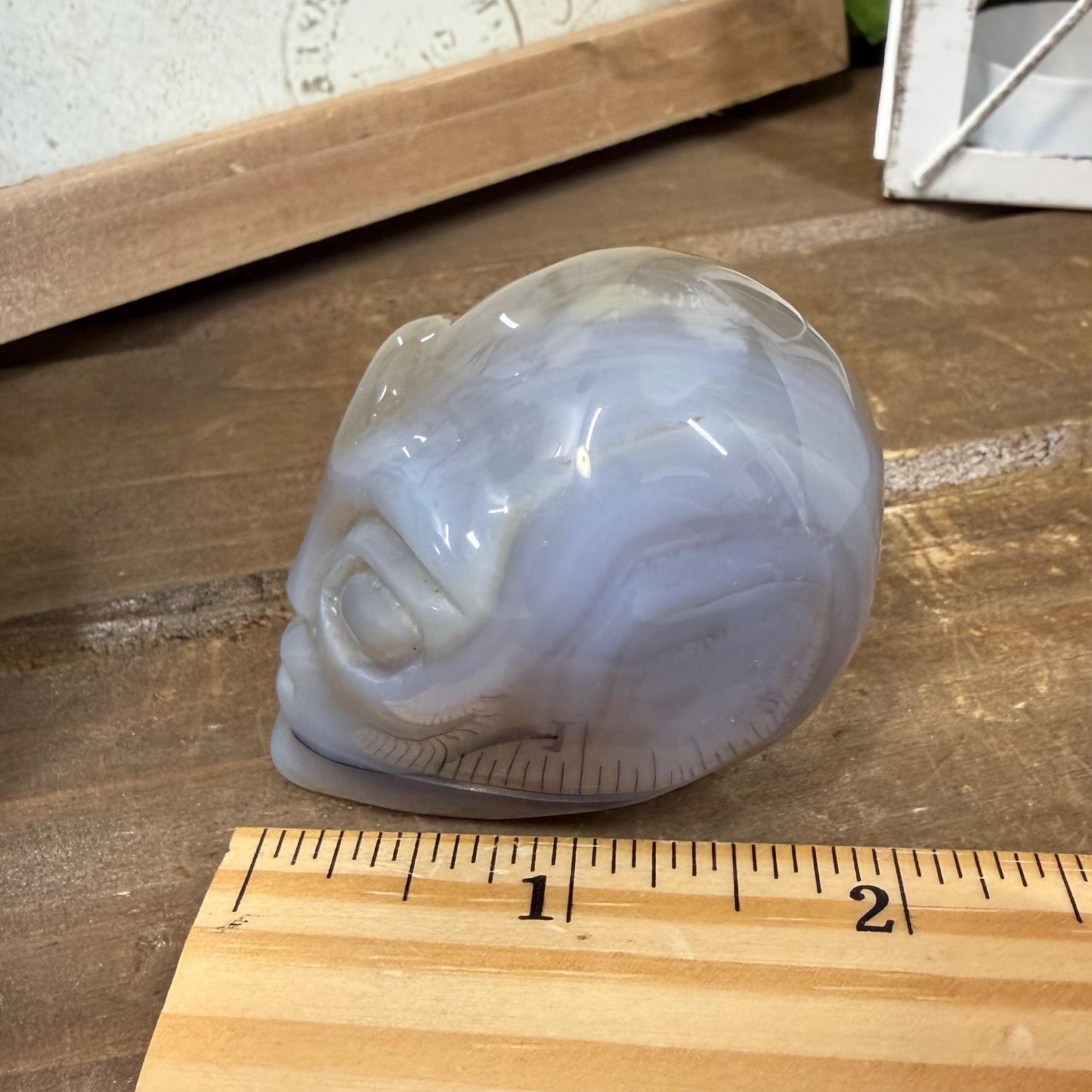 Agate Alien Head | Crystal Alien Carving