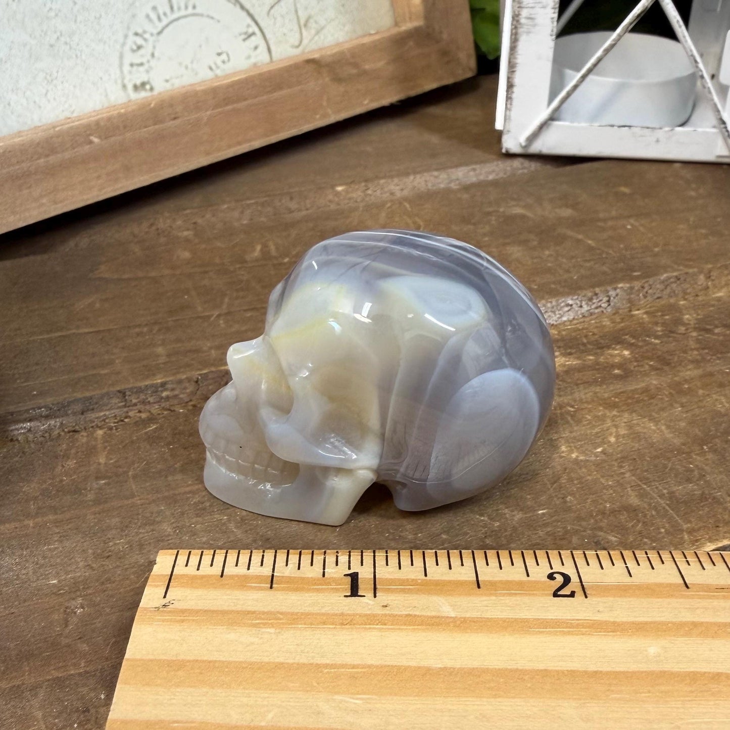 Small Banded Agate Skull | Crystal Skull | Quartz Skull