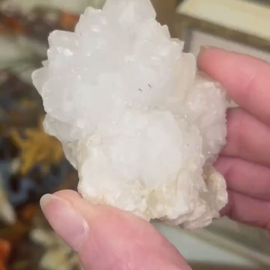 White Calcite Cluster from Morocco