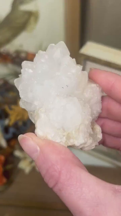 White Calcite Cluster from Morocco