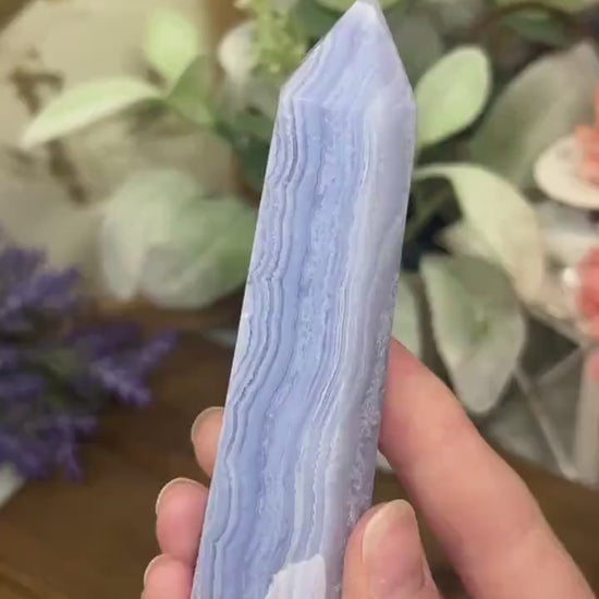 High Quality Blue Lace Agate Tower