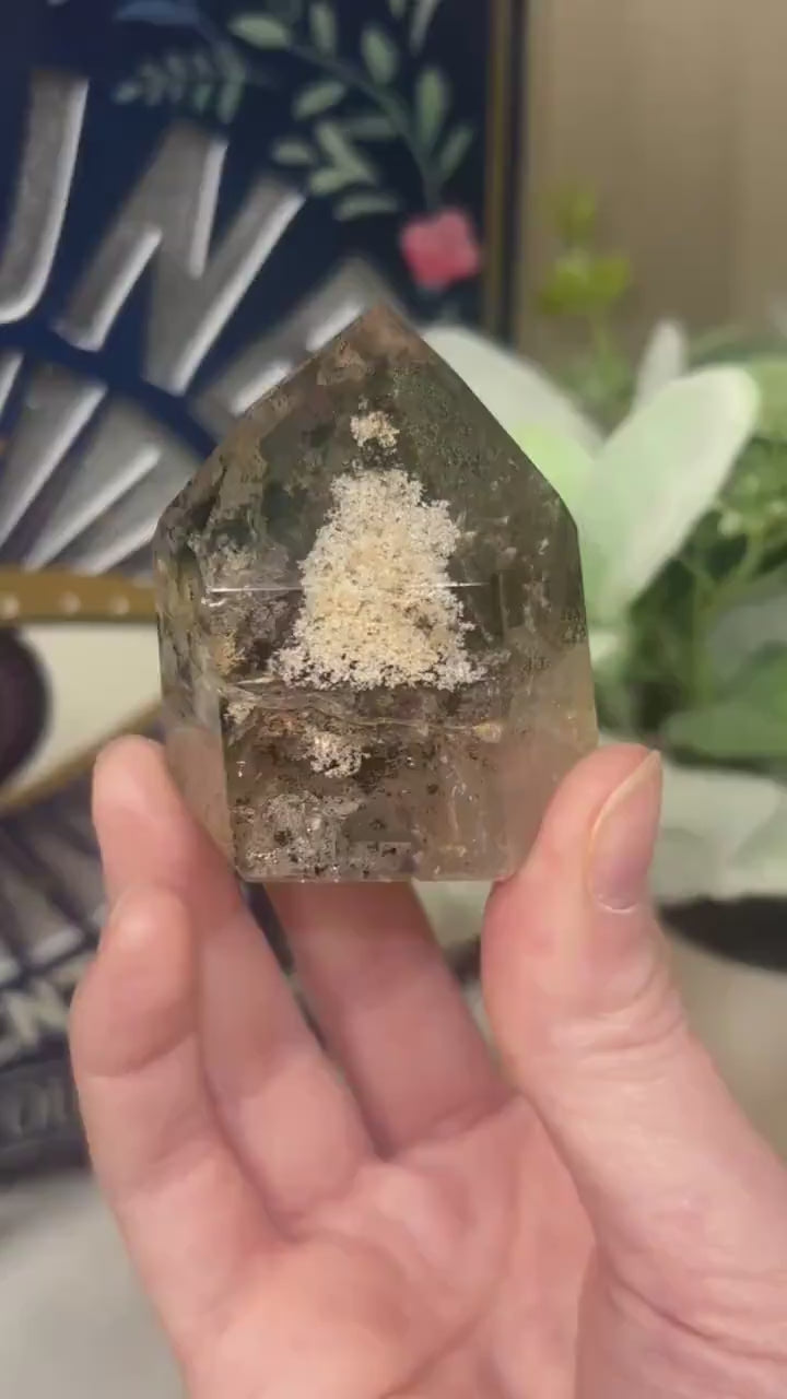 High Quality Garden Quartz Tower | Chlorite Included Quartz | Lodolite Quartz