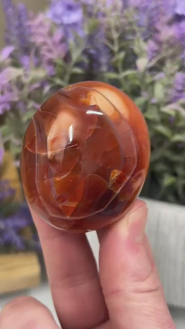 Carnelian Palm Stone